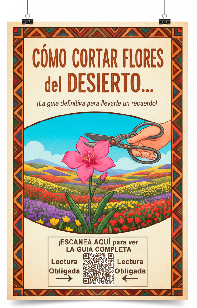 ¡Alto ahí! ¿Pensaste en cortar una flor del Desierto Florido?
